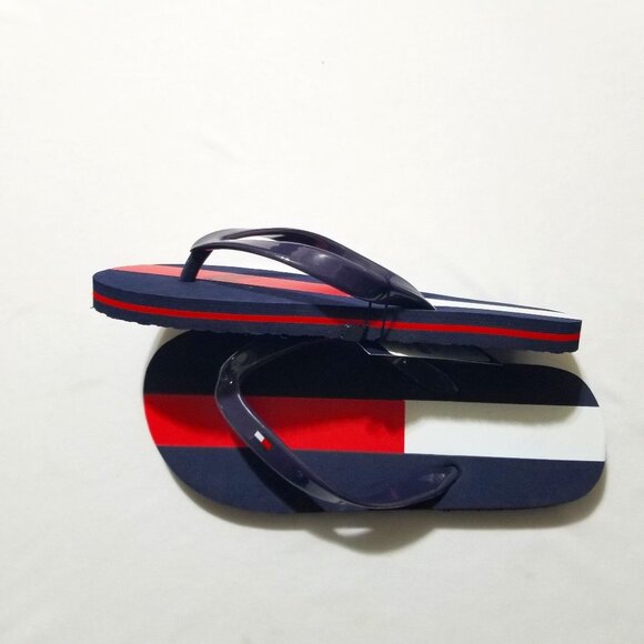Tommy Hilfiger Flip Flop Kids Sandals Rubber Foam Logo Flag Colorblock NWT - Picture 3 of 5